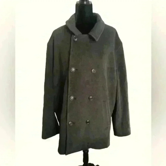J.Crew Men's Gray Wool Blend Peacoat L - Picture 1 of 13